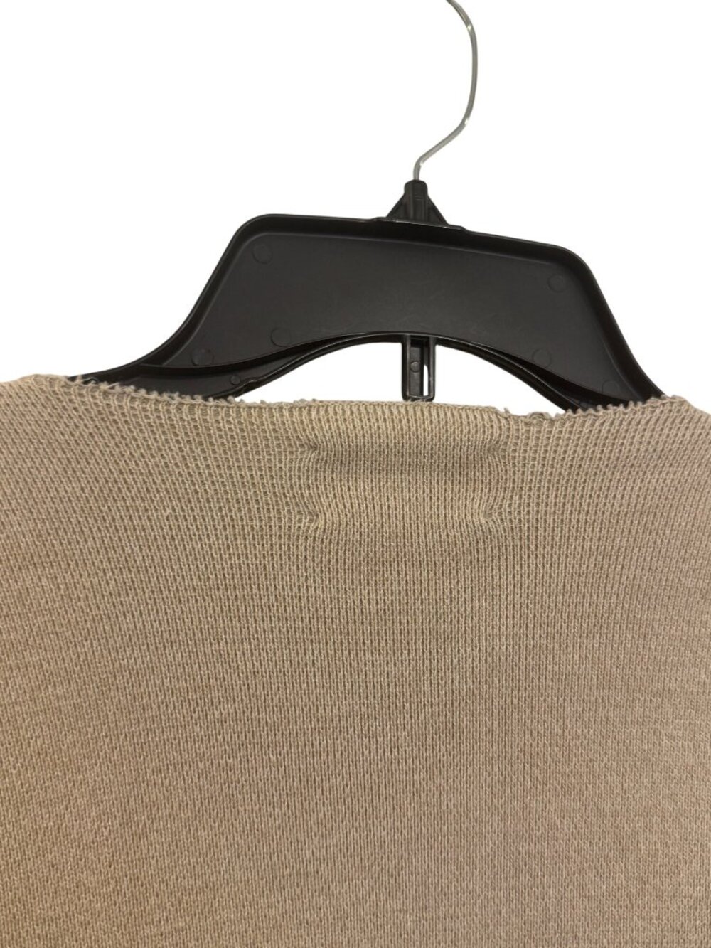 Zara Knit Beige Open Front Cardigan With Pockets & Black Trim - Picture 7 of 7